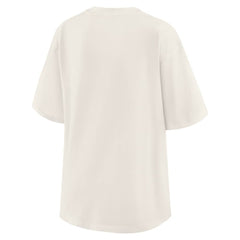 New York Knicks WEAR by Erin Andrews Women's Ball Boyfriend T-Shirt - Cream outlet