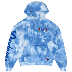 Los Angeles Dodgers Aviator Nation x MLB Unisex Tie-Dye Tri-Blend Hoodie - Light Blue