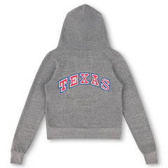 Texas Rangers Aviator Nation x MLB Unisex 5-Stripe Tri-Blend Full-Zip Hoodie - Heather Gray