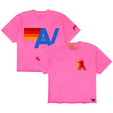 Philadelphia Phillies Aviator Nation x MLB Women's Cropped Boyfriend Tri-Blend T-Shirt - Pink