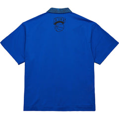 New York Knicks x Purple Brand Button-Up Shooting Shirt - Navy | Mitchell & Ness shop