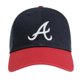 Atlanta Braves Madhappy x MLB Unisex Dad Adjustable Hat - Navy/Red