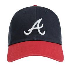 Atlanta Braves Madhappy x MLB Unisex Dad Adjustable Hat - Navy/Red