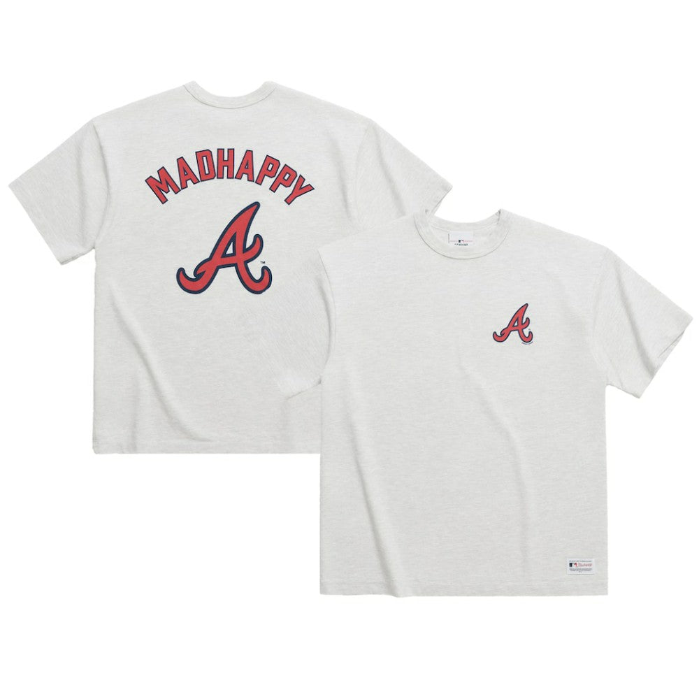 Atlanta Braves Madhappy x MLB Unisex Heavyweight T-Shirt - Heather Gray