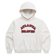 Atlanta Braves Madhappy x MLB Unisex Heavyweight Fleece Pullover Hoodie - Heather Gray