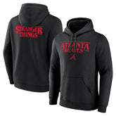 Atlanta Braves Stranger Things Logo Lockup Pullover Hoodie - Black
