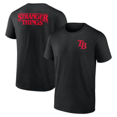 Tampa Bay Rays Stranger Things Graphic T-Shirt - Black