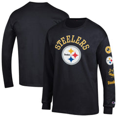 Pittsburgh Steelers Champion Seal Long Sleeve T-Shirt - Black sale
