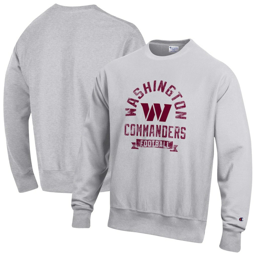Washington Commanders Champion Reverse Weave Fleece Pullover Sweatshirt - Heather Gray on sale