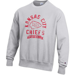 Kansas City Chiefs Champion Reverse Weave Fleece Pullover Sweatshirt - Heather Gray discount