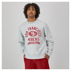 San Francisco 49ers Champion Reverse Weave Fleece Pullover Sweatshirt - Heather Gray on sale