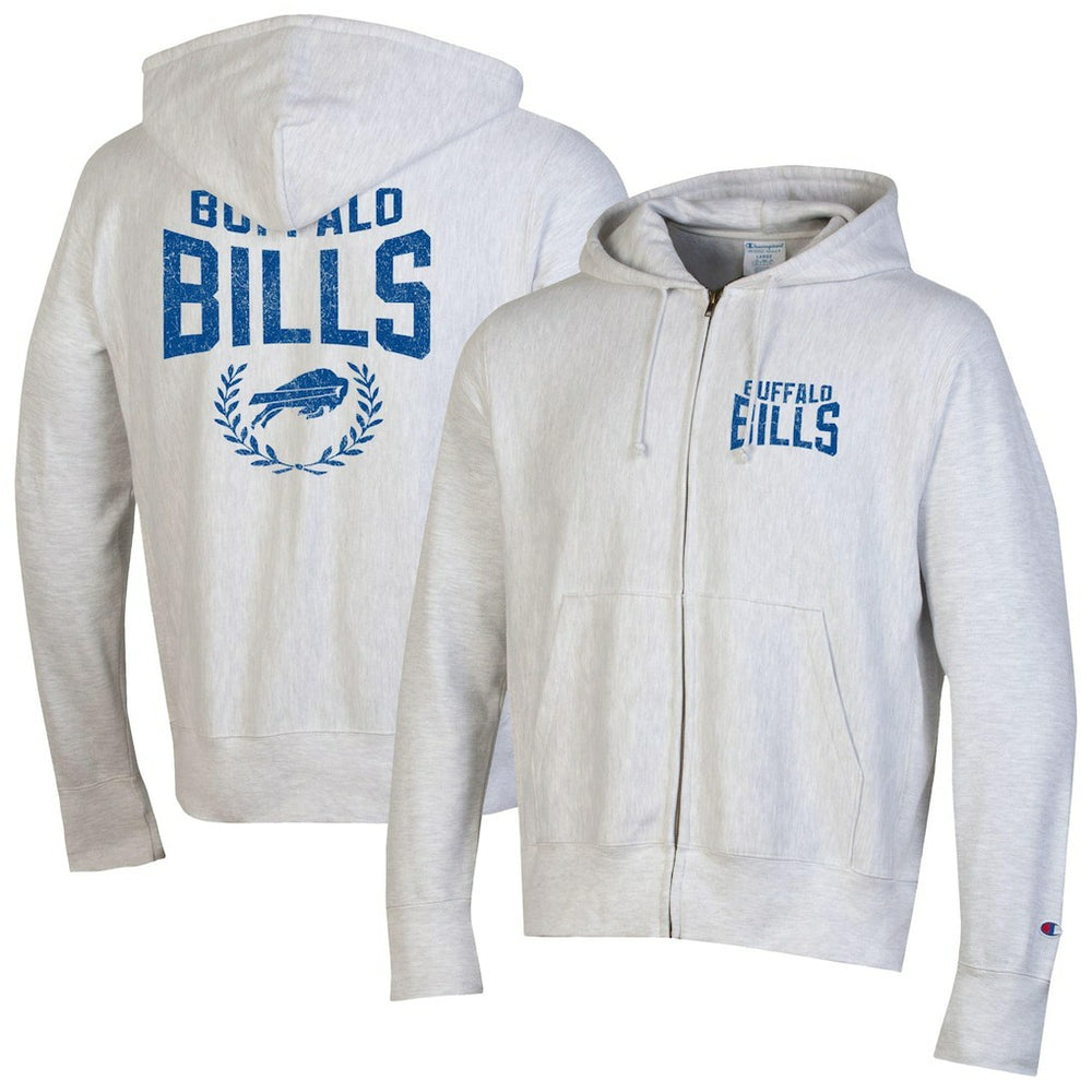 Buffalo Bills Champion Reverse Weave Full-Zip Hoodie - Heather Gray cheap