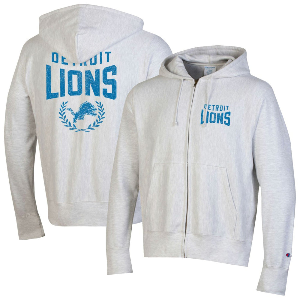 Detroit Lions Champion Reverse Weave Full-Zip Hoodie - Heather Gray on sale