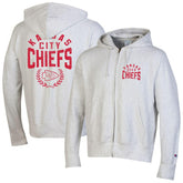Kansas City Chiefs Champion Reverse Weave Full-Zip Hoodie - Heather Gray on sale