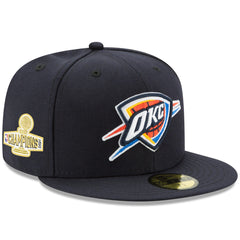 Oklahoma City Thunder 2025 NBA Finals Champions Side Patch 59FIFTY Fitted Hat - Navy | New Era sale