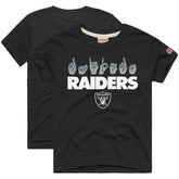 Las Vegas Raiders Homage Youth Love Sign x ASL 2.0 Tri-Blend T-Shirt - Charcoal online