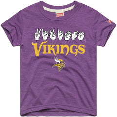 Minnesota Vikings Homage Youth Love Sign x ASL 2.0 Tri-Blend T-Shirt - Purple sale