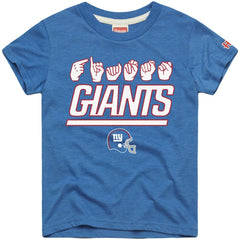 New York Giants Homage Youth Love Sign x ASL 2.0 Tri-Blend T-Shirt - Royal discount