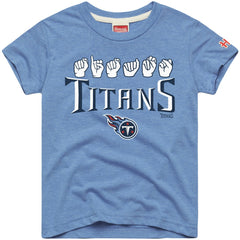 Tennessee Titans Homage Youth Love Sign x ASL 2.0 Tri-Blend T-Shirt - Light Blue outlet