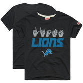 Detroit Lions Homage Youth Love Sign x ASL 2.0 Tri-Blend T-Shirt - Charcoal discount
