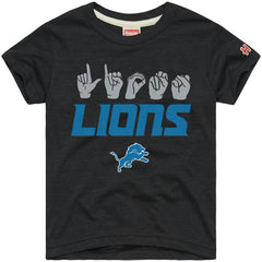 Detroit Lions Homage Youth Love Sign x ASL 2.0 Tri-Blend T-Shirt - Charcoal discount