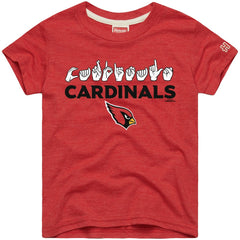 Arizona Cardinals Homage Youth Love Sign x ASL 2.0 Tri-Blend T-Shirt - Cardinal on sale