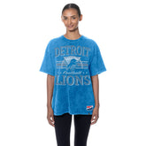Detroit Lions New Era Women's Throwback Oversized T-Shirt - Blue outlet