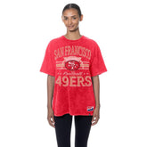 San Francisco 49ers New Era Women's Throwback Oversized T-Shirt - Scarlet sale