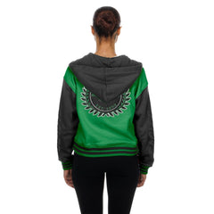 Philadelphia Eagles New Era Women's Throwback Full-Snap Hooded Jacket - Kelly Green discount
