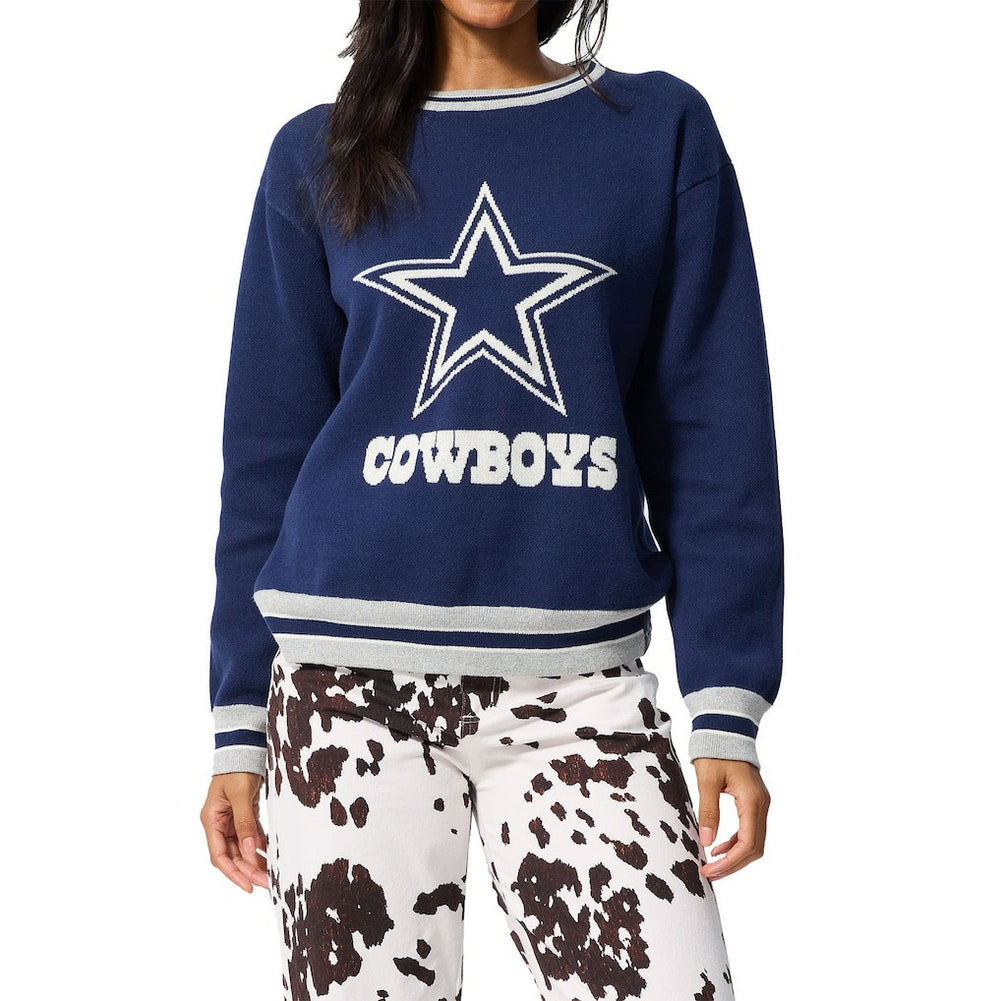 Dallas Cowboys Terez Unisex Logo Crew Neck Sweater - Navy sale