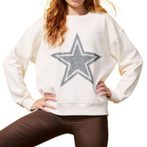 Dallas Cowboys Terez Women's Gems Fleece Crewneck Sweatshirt - White cheap