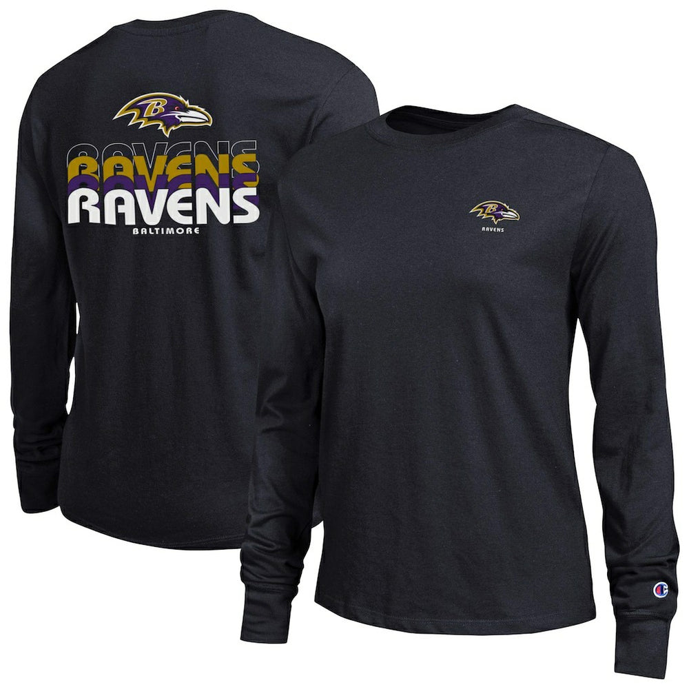 Baltimore Ravens Champion Women's Core Long-Sleeve T-Shirt - Black discount