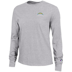 Los Angeles Chargers Champion Women's Core Long-Sleeve T-Shirt - Heather Gray discount