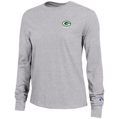 Green Bay Packers Champion Women's Core Long-Sleeve T-Shirt - Heather Gray on sale