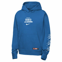 Oklahoma City Thunder Youth Courtside Club Premiere Hoodie - Blue | Nike discount