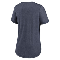 Minnesota Twins Women's Arched Tri-Blend T-Shirt - Heather Navy | Nike