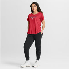 St. Louis Cardinals Women's Arched Tri-Blend T-Shirt - Heather Red | Nike