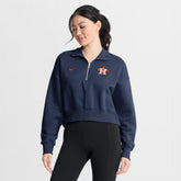 Houston Astros Women's Primetime Phoenix Fleece Half-Zip Sweatshirt - Navy | Nike