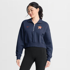 Houston Astros Women's Primetime Phoenix Fleece Half-Zip Sweatshirt - Navy | Nike