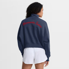 Minnesota Twins Women's Primetime Phoenix Fleece Half-Zip Sweatshirt - Navy | Nike