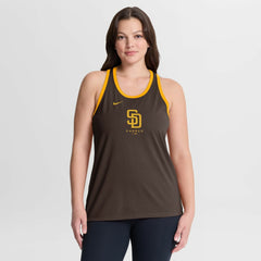 San Diego Padres Women's Tri-Blend Dri-FIT Racerback Tank Top - Brown | Nike