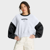 San Francisco Giants Women's Oversized High Hip Fleece Sweatshirt - White/Black | Nike