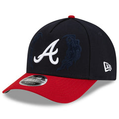 Atlanta Braves x Warren Lotas 9FORTY A-Frame M-Crown Adjustable Hat - Navy/Red | New Era