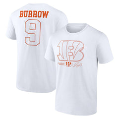 Joe Burrow Cincinnati Bengals Name & Number T-Shirt - White online