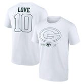 Jordan Love Green Bay Packers Tonal Name & Number T-Shirt - White cheap