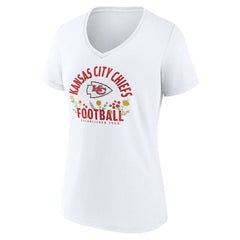 Patrick Mahomes Kansas City Chiefs Women's Floral Name & Number V-Neck T-Shirt - White online