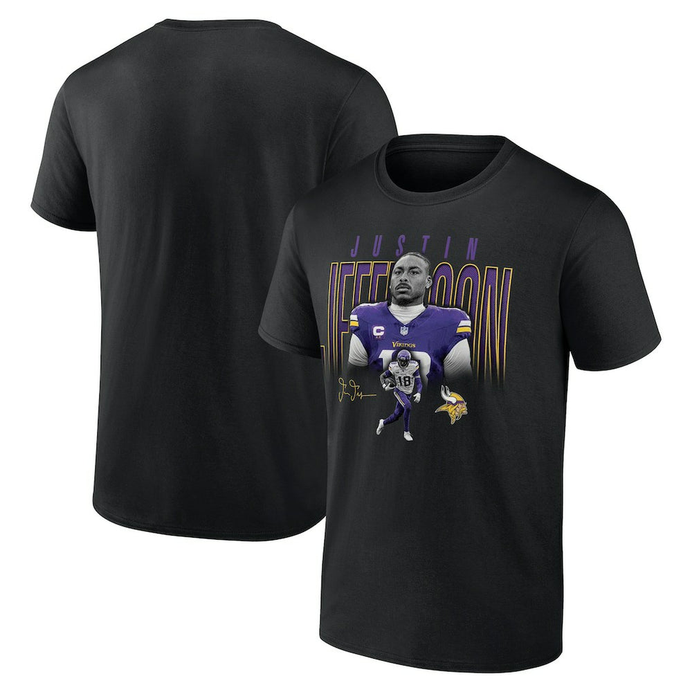 Justin Jefferson Minnesota Vikings Humble Shadow Player T-Shirt - Black discount