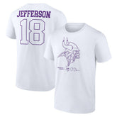 Justin Jefferson Minnesota Vikings Tonal Name & Number T-Shirt - White on sale