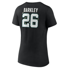 Saquon Barkley Philadelphia Eagles Women's Floral Name & Number V-Neck T-Shirt - Black cheap