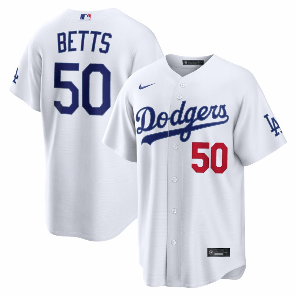 Mookie Betts Los Angeles Dodgers Home Stadium Jersey - White | Nike
